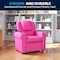 Flash Furniture Kids Recliner, 21-1/2" to 36-1/2" x 27", Upholstery Color: Pink, Weight Capacity: 90 lb. DG-ULT-KID-HOT-PINK-GG - alternate 4